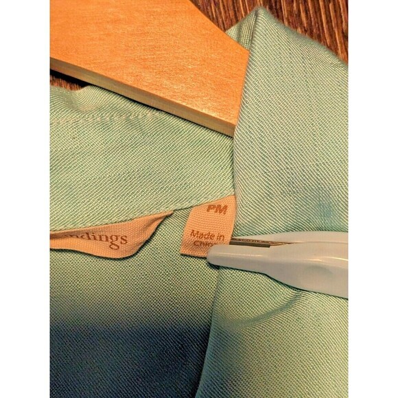 Soft Surroundings Tencel Lyocell Tunic Top Blue Size M Petite - Picture 3 of 7